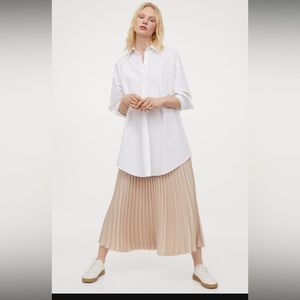 H&M pleated midi skirt